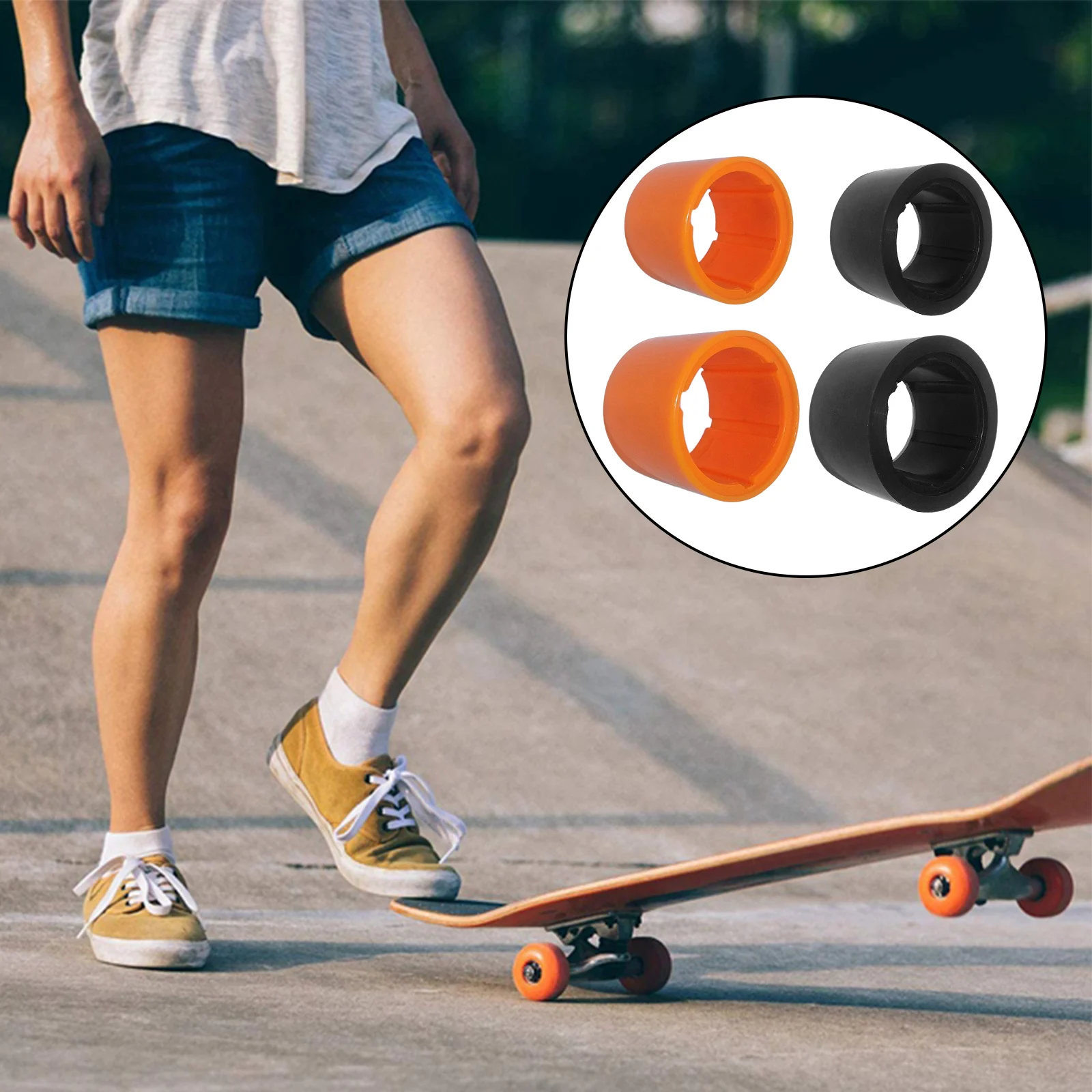 Electric Skateboard Motor Tire Skin E-skateboard PU Wheel Cover Accessories