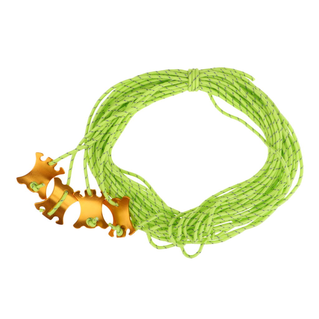 4x4m Reflective Camping Awning Cord Paracord Tent Canopy Tarp Guy Line Rope