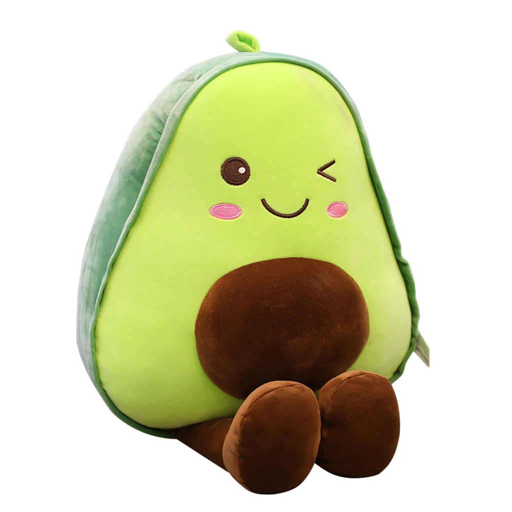 Cartoon Kawaii Stuffed Avocado Fruit Plush Doll Sofa Pillow Home Decor 45cm