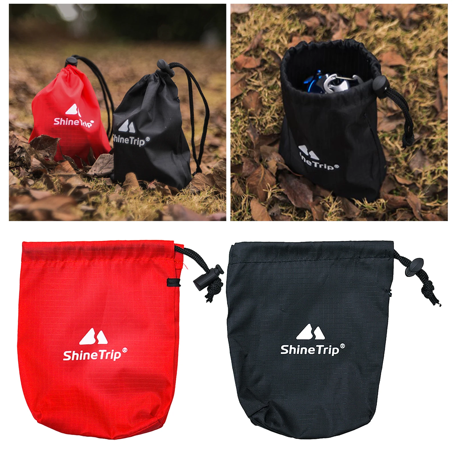 Portable Small Drawstring Storage Bag 6.3x5.7`` Durable Outdoor Camping Nails Organizer Travel Small Items Trinkets Holder
