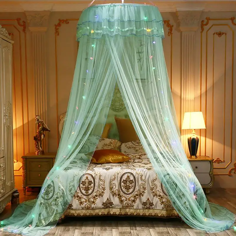*Round Hoop* with Ribbon Bed Canopy Mosquito Net for All size Bed more color 