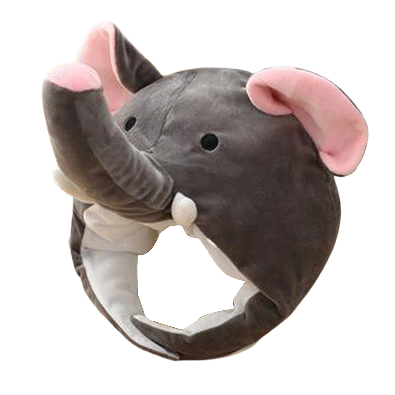 Plush Animal Hat Elephant Critter  Soft Warm Winter Headwear for Stage Performance, Costume, Cosplay Photo Props