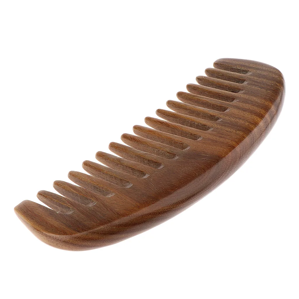Hair Comb Wood Wide Tooth Comb For Curly Hair Detangling Sandalwood,