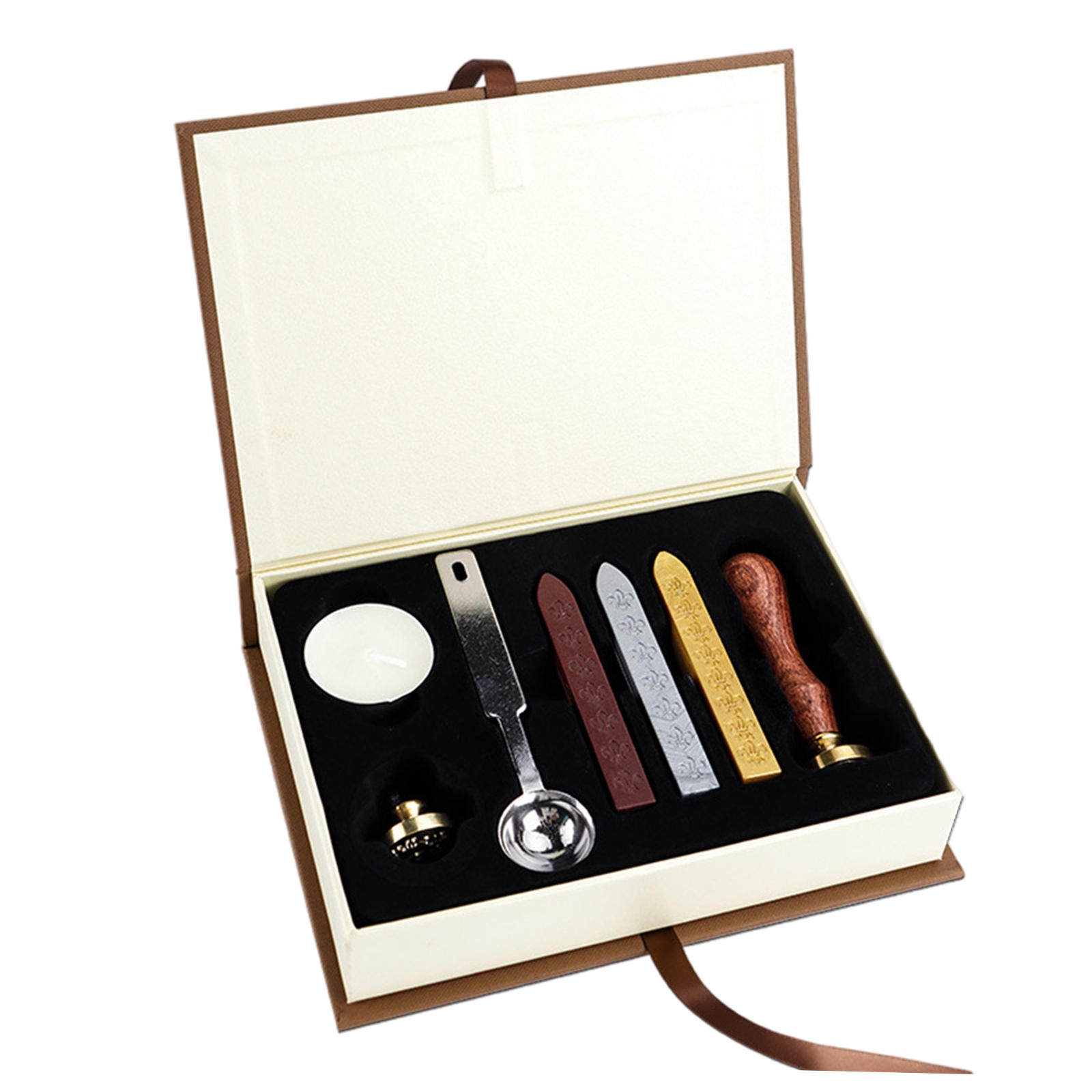 Romantic Wax Seal Stamps Maker with Melting Spoon Wax Seal Stamp Sealing Wax Set Craft Tools for Holiday Decorations