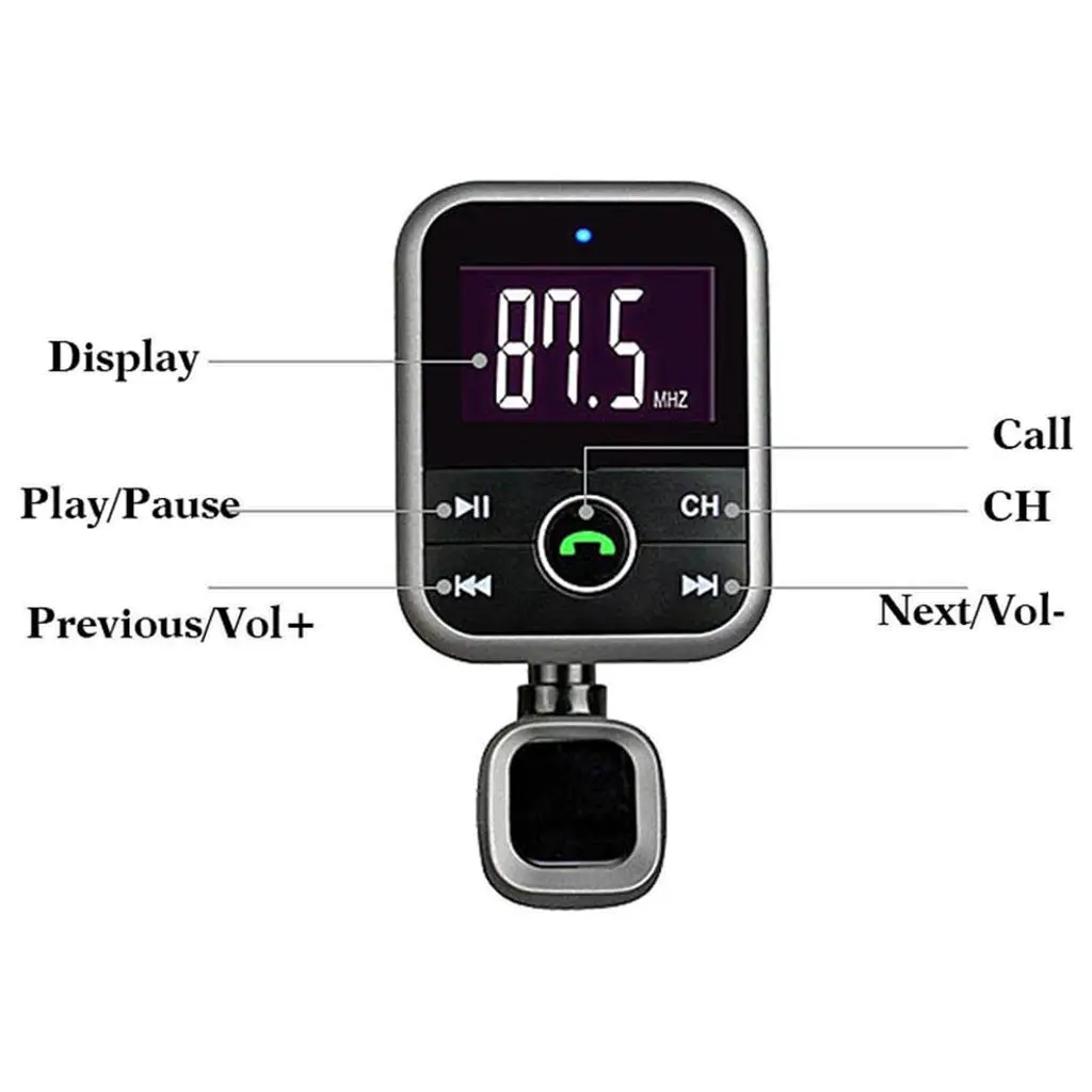 Wireless Bluetooth FM Transmitter Auto Car Kit MP3 Player Dual USB Charger