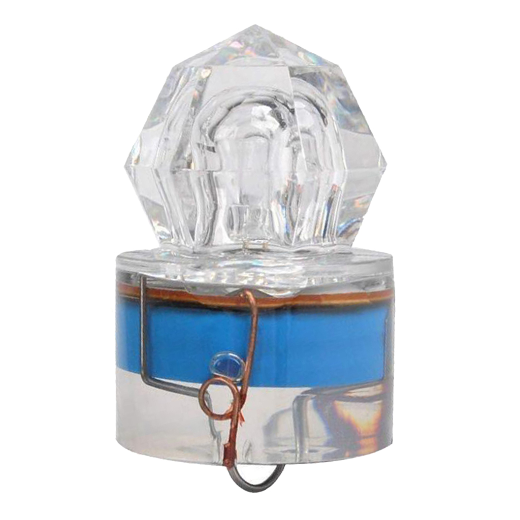 Fishing Lure Light Deep Drop Underwater Squid Strobe Water-Triggered Design Highly Sealed Diamond Flashing LED Fish Tank Decor