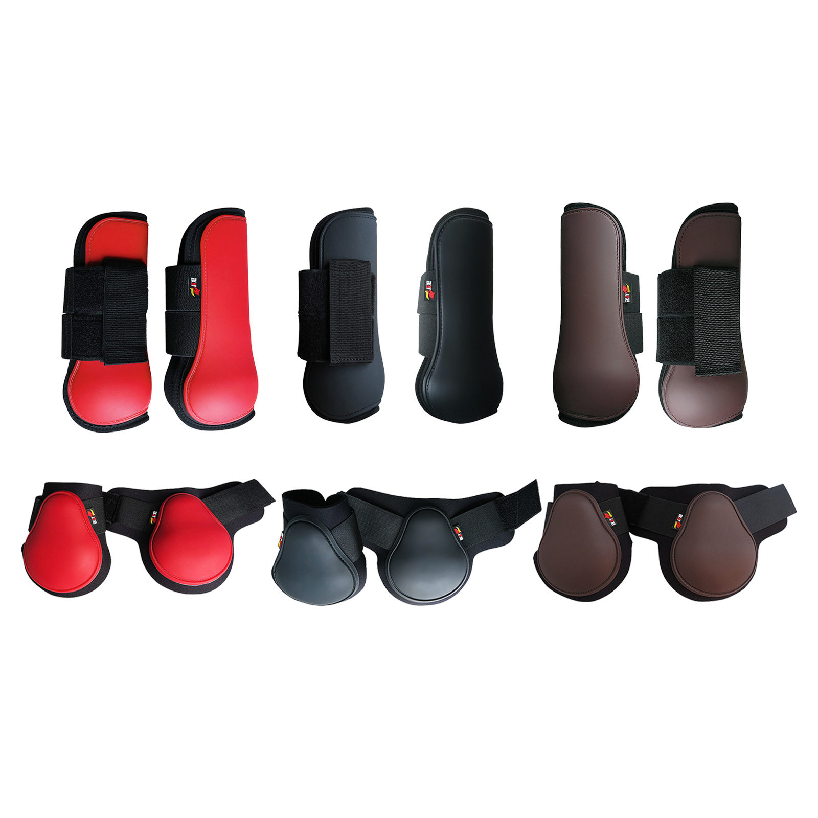 Horse Leg Tendon Boots Exercise Adjustable Brace PU Leather Protective Guard