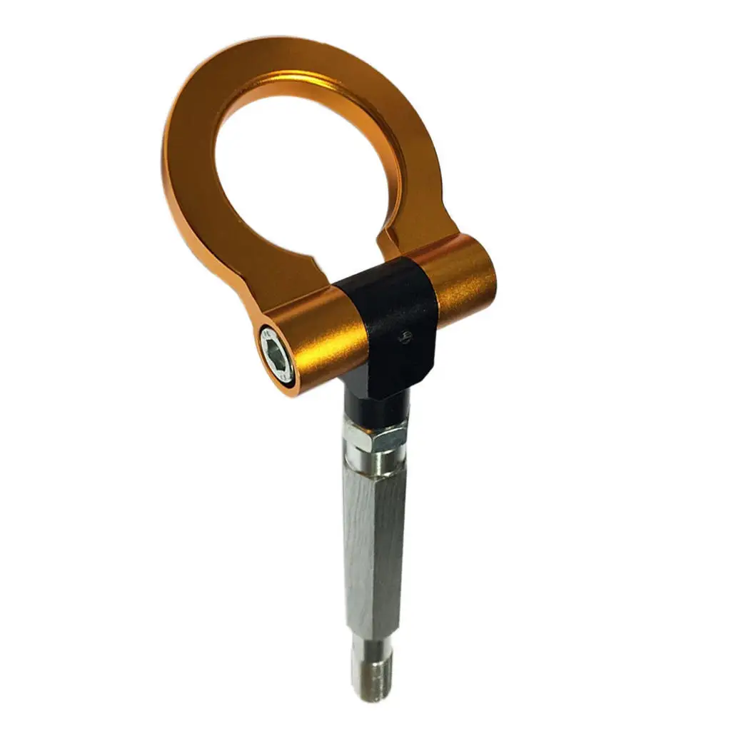 Portable Round Track Flip-up Aluminum RacingTow Hook for   STI Golden Durable Racing Screw Towing Hook Ring