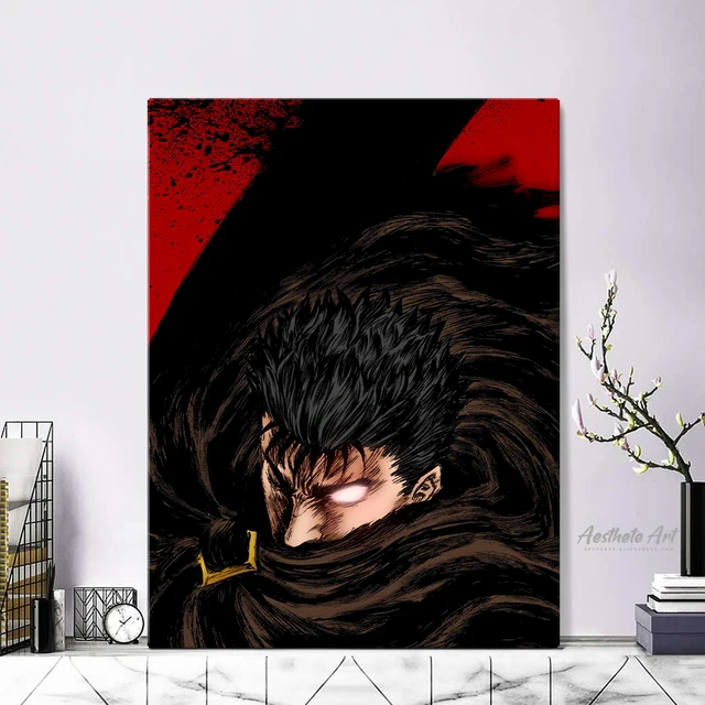 Guts berserk anime japonês mangá casa decoração da lona pintura