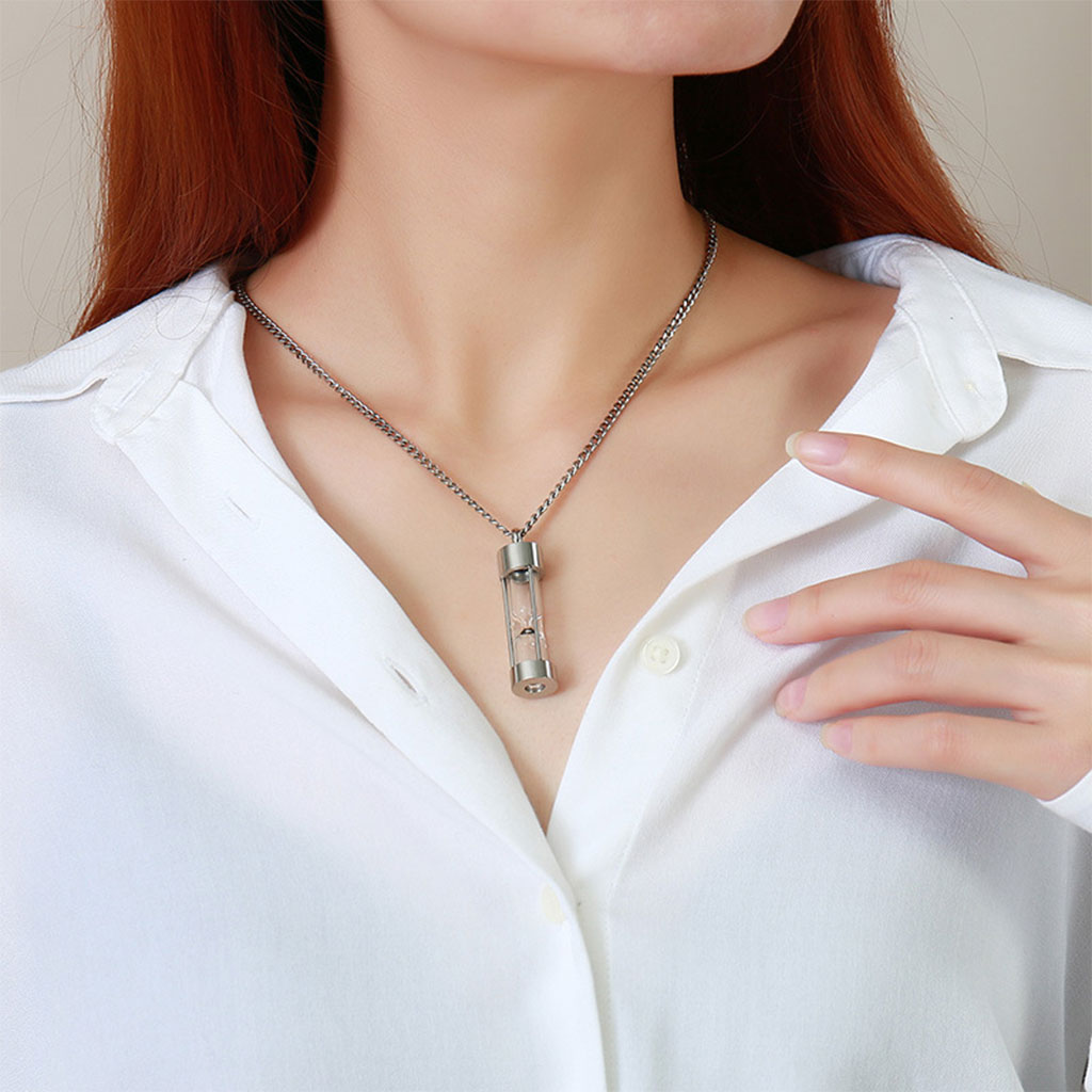 Ashes Pendant Silver Stainless Steel 