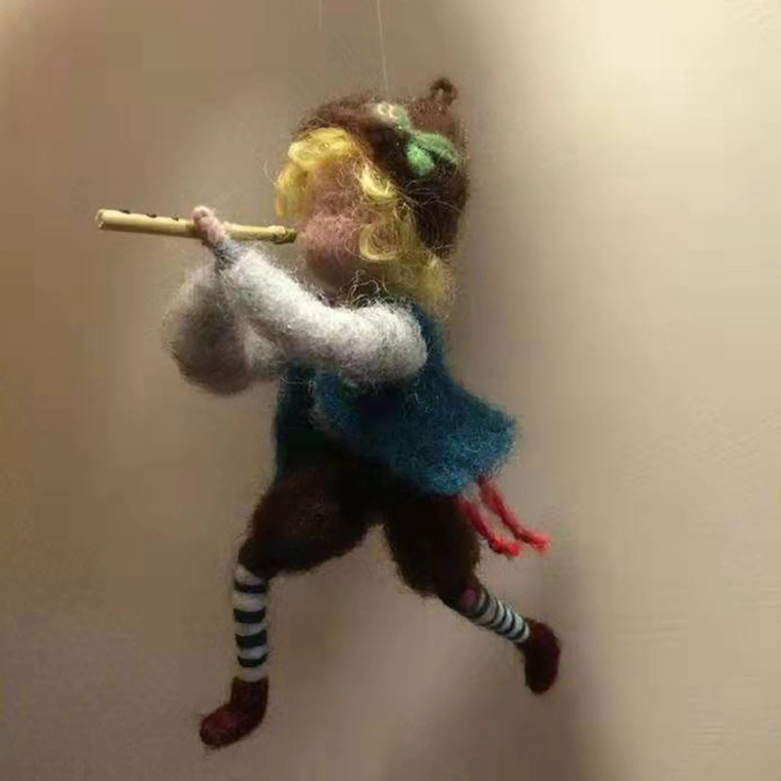 Poke Wool Felt Handmade DIY Doll Angel Forest Fairy Elf Wool Material Kit Plush Toys Craft For Children Keychain Bag Decoration