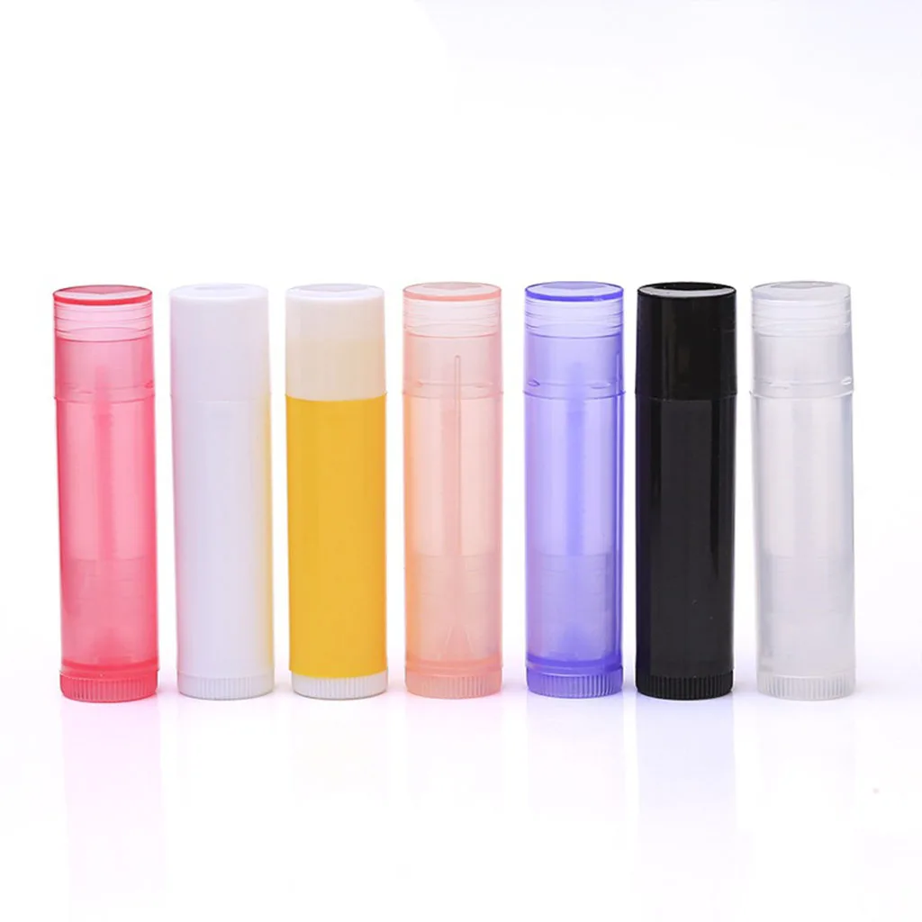 10 Packs 5g Empty Plastic Makeup DIY Lip Balm Lip Moisturizer Tubes Bottles Set
