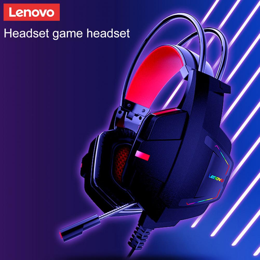 Lenovo Hu85 Gaming Headphone Wired USB Cool Noise Reduction Effect Lighting ABS Over-Ear Headphone HiFi Surround Cool Lighting 13 H71659e3c3aef4ce8a9edd4933c138c7aP