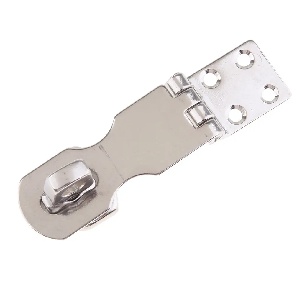 Door Hasp Latch Lock, Stainless Steel Safety Packlock, Easy to Install, 2 Sizes