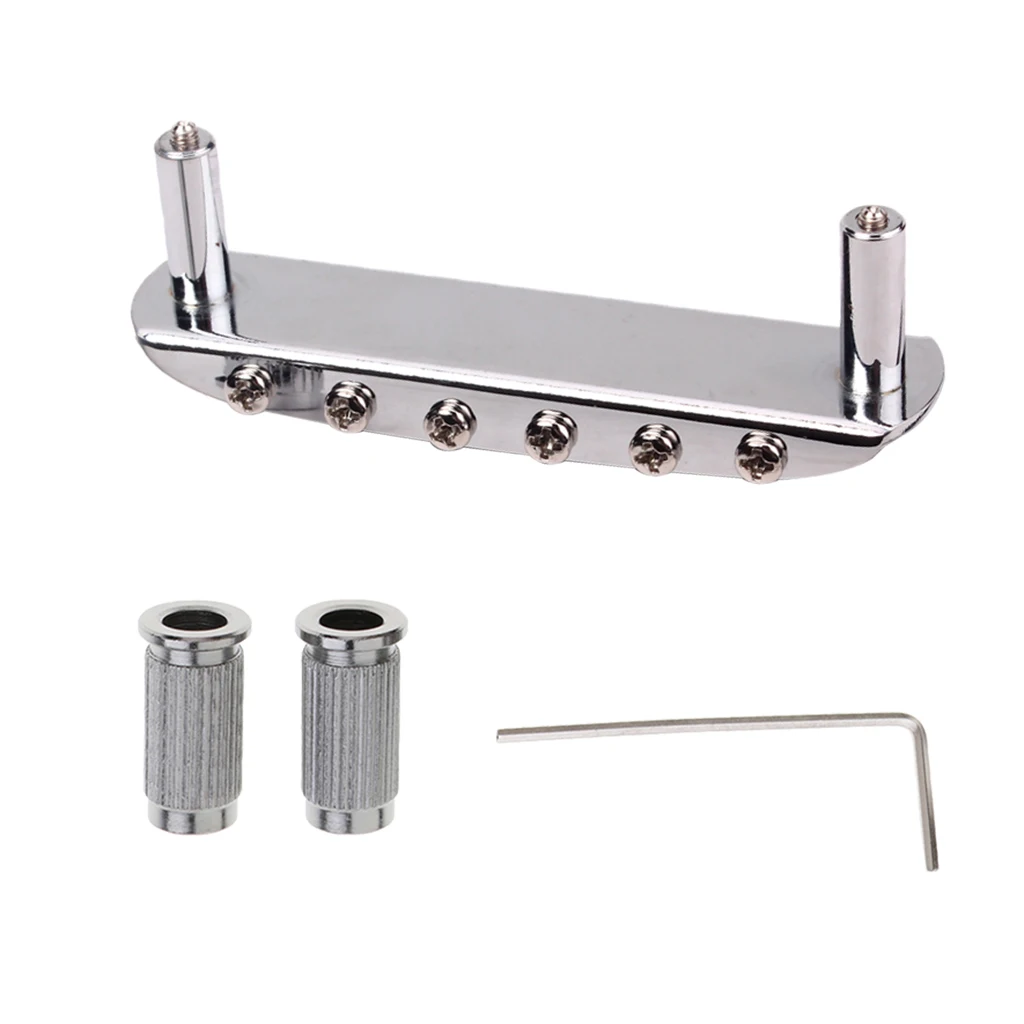 Guitar Replacement Saddle Bridge with L-Shaped Wrench for Fender  Jaguar  Electric Guitars Parts - Chrome