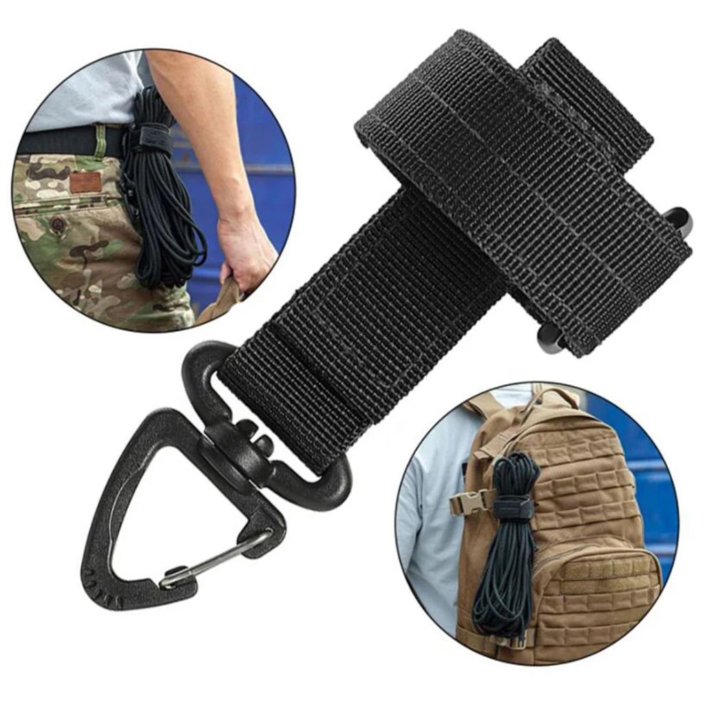 Molle Glove Holder Strap Belt Rope Hanger Hanging Keys Grabber Swivel Clip