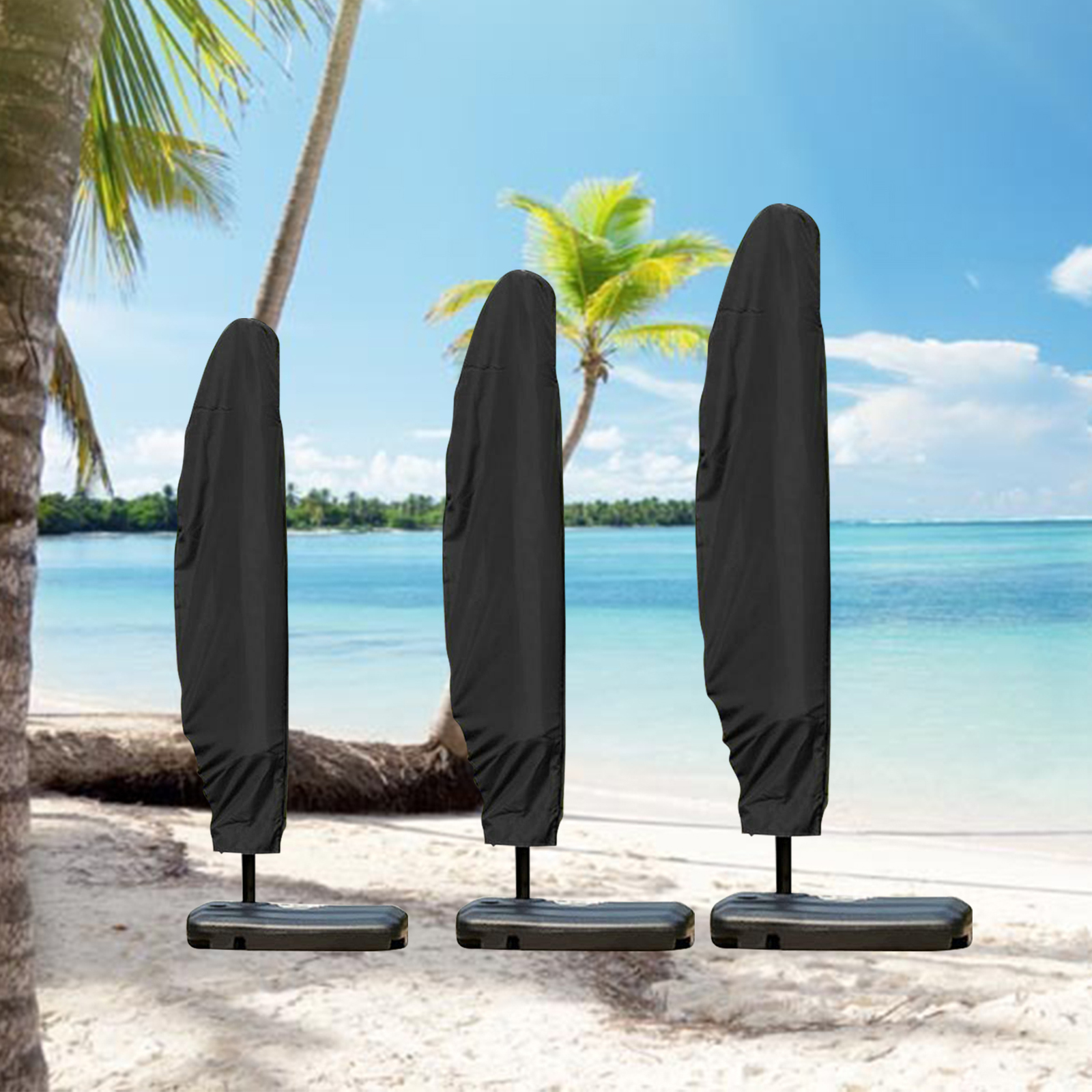Black Banana Style Umbrella Cover Waterproof Garden Cantilever Umbrellas