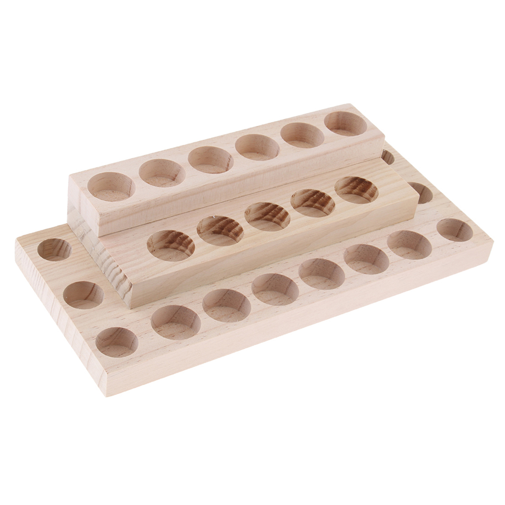 23 Slots Wooden Essential Oil Display Storage Organizer Rack Holder Stand