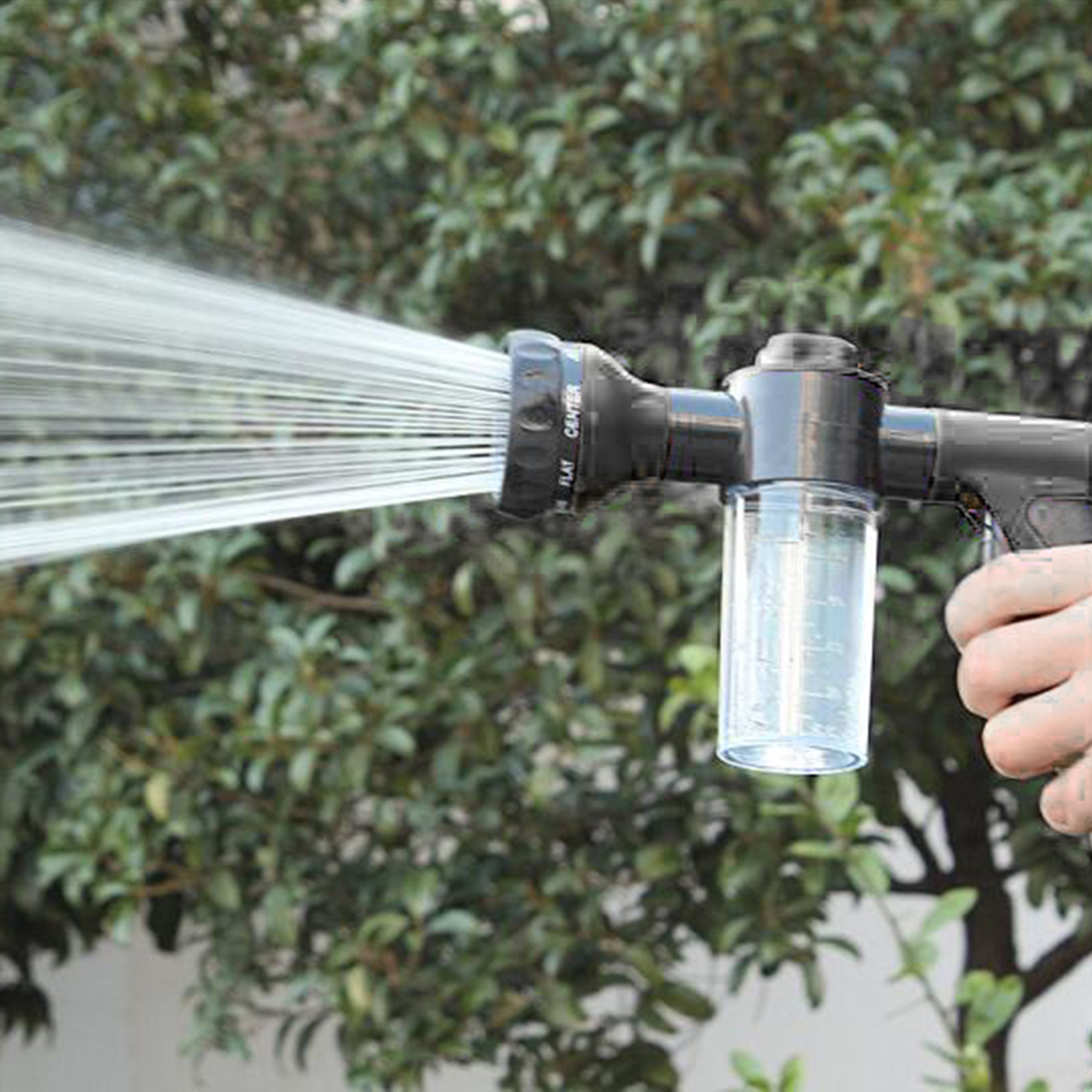 Garden Hose Nozzle Adjustable Foam Sprayer, Build-in Soap Dispenser, with High Quality Car Wash Gloves