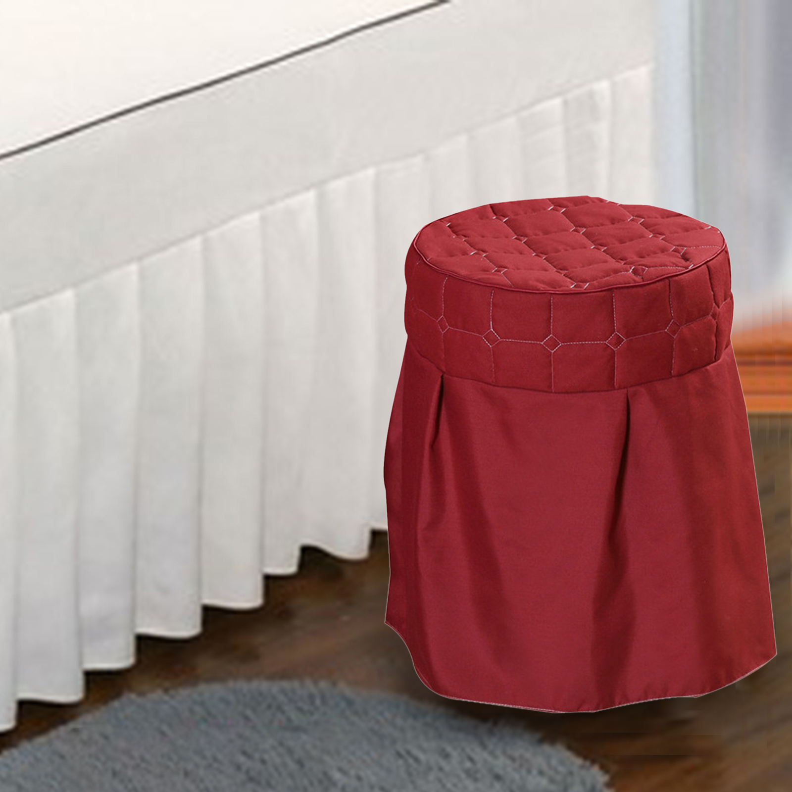 Velvet Beauty Salon Round Chair Cover Non-Slip Accessories for Home Spa Care Washable Non-Slip Stool Covers Parts Spa Seat Cover