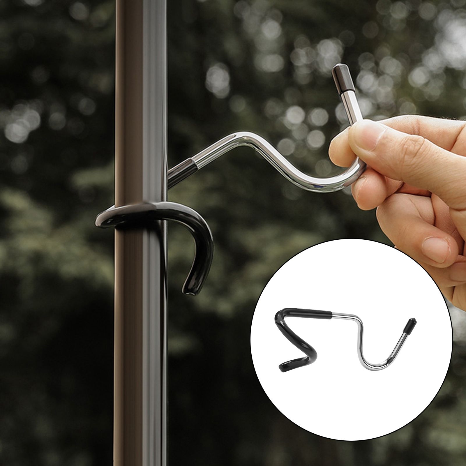 2-Way Lantern Light Portable Lamp Holder Tool Branch Holder Tent Pole 2 Way Lantern Hook for Fishing Adventure Outdoor Camping