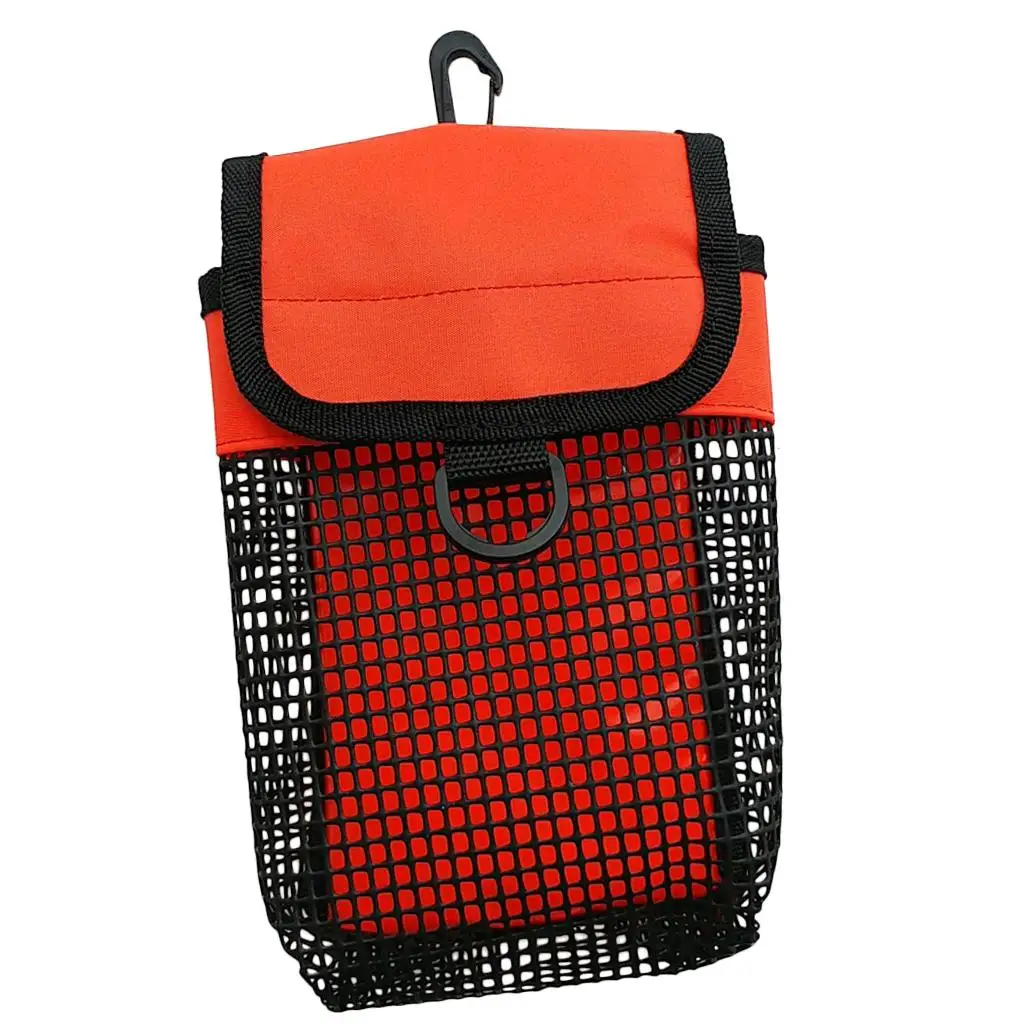 Ultralight Compact Mesh Gear Bag Pouch & Clip for Scuba Diving Reel & SMB Equipment Heavy Duty Mesh Pouch Bag Lightweight
