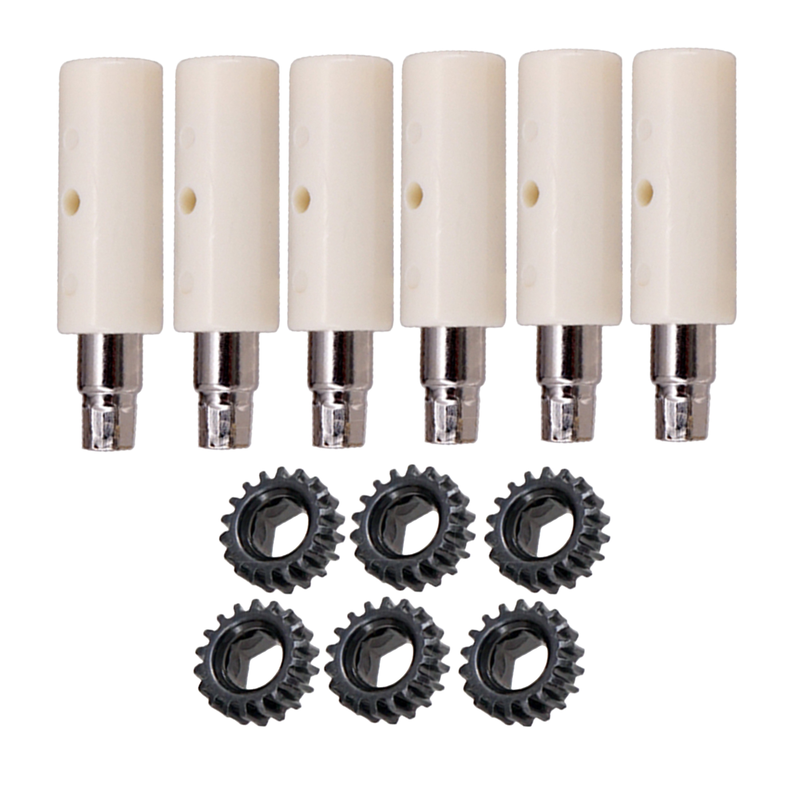 6pcs Hexagonal Open Gear Tuners Tuning Pegs Machine Heads Mount Hex Hole 1/18 1/15 Gears and Legs for Guitar Instruments