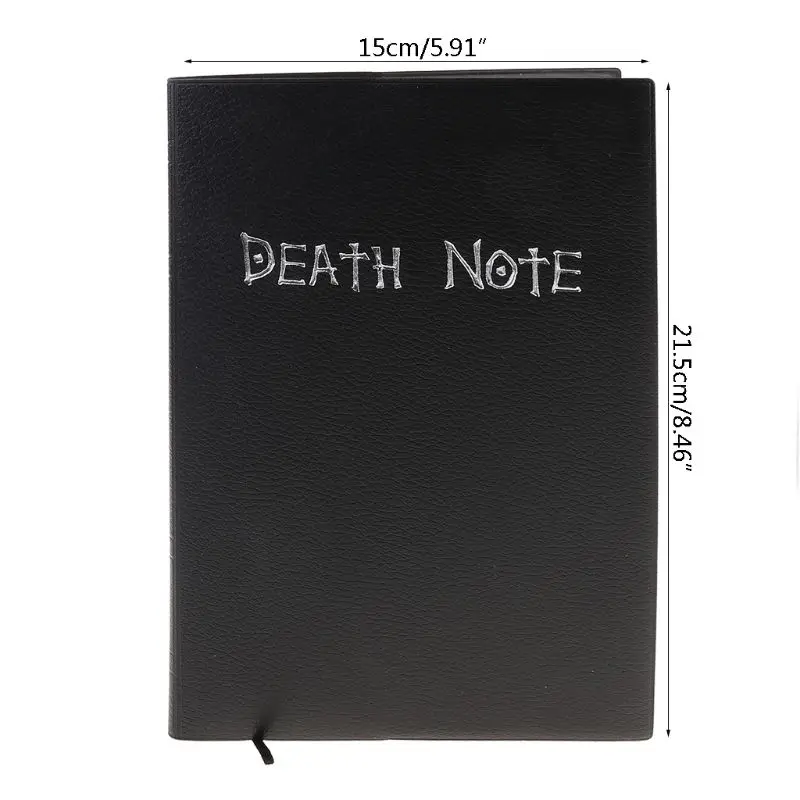 JPYZ Anime Death Notebook Neues Death Note Cosplay Notebook PU-Leder Kann mit Reisetagebuch Gefüllt Werden EIN Geschenk für Kinder，Zufällige Lesezeichen