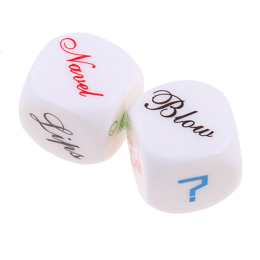 2x Glow in Dark D6 Sexual Action Dice for   Party Or Adult Couple