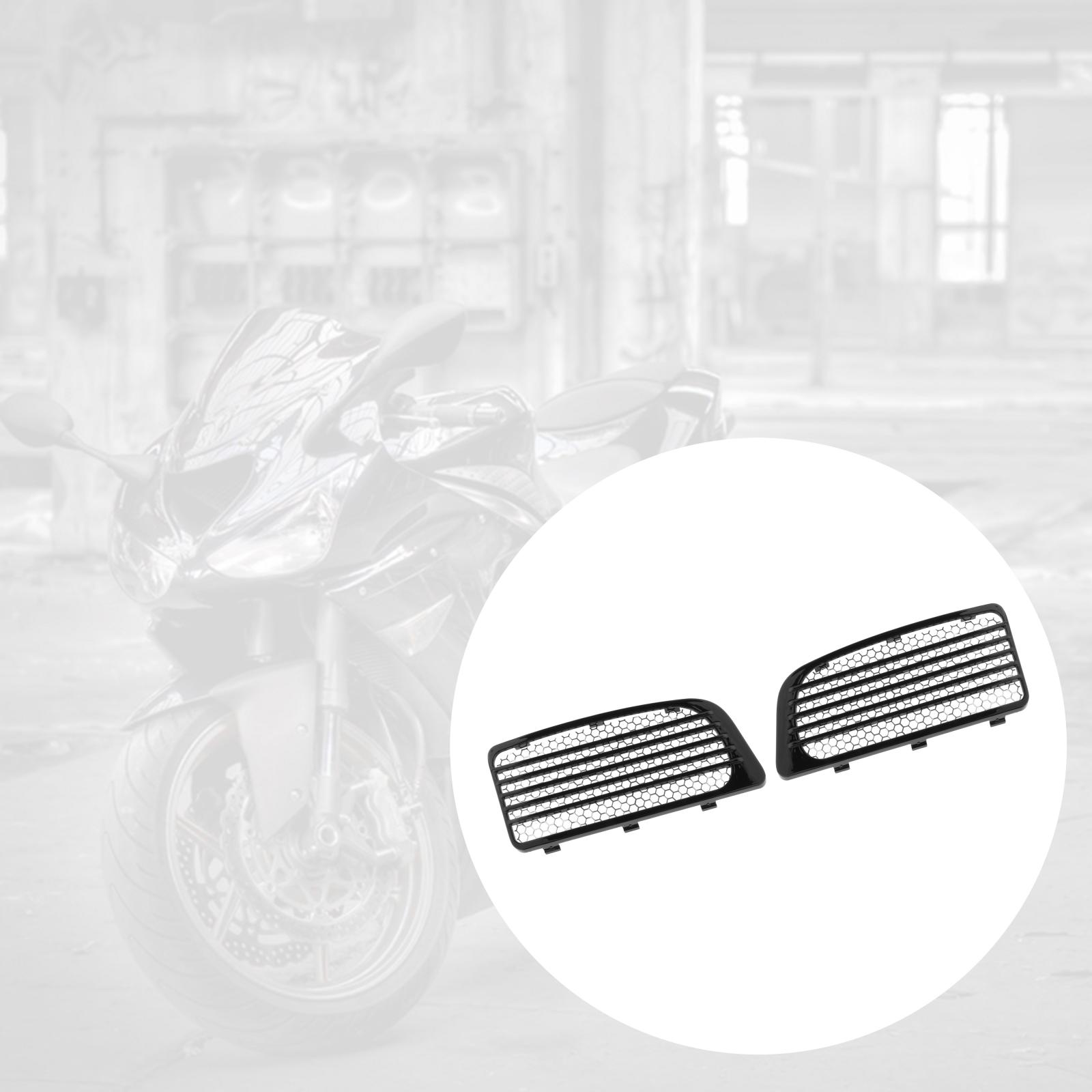 1Pair Motorcycle Radiator Grills w/ Metal Mesh Fit for Harley Touring Twin Cooled 14+ Motorbike Replacement Parts