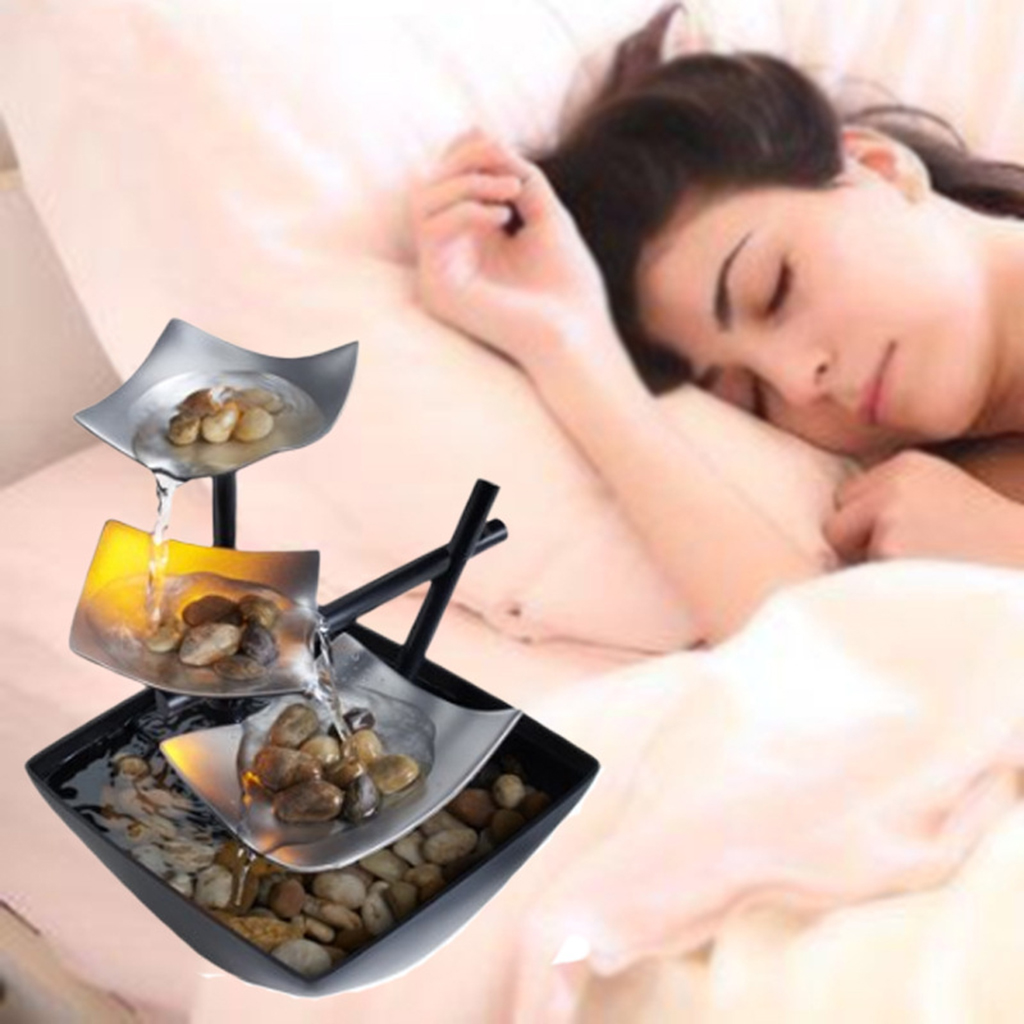 Water Fountain Desktop Relaxation Indoor Fountain Waterfall Feng Shui Desktop Decor Ornaments