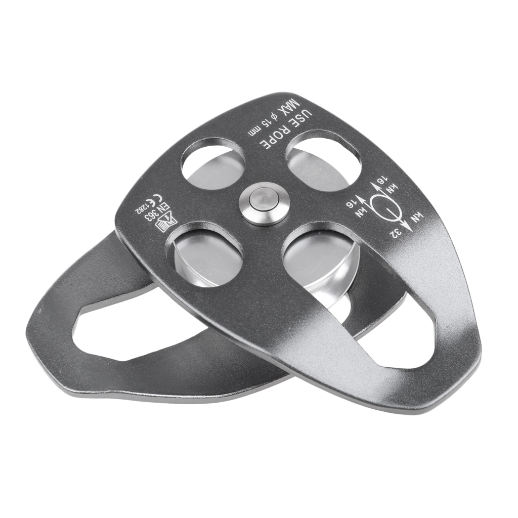 Single Sheave Pulley 32kN Large Aluminum  Pulley Single Side Swing Pulley for Climbing Rigging  Hauling