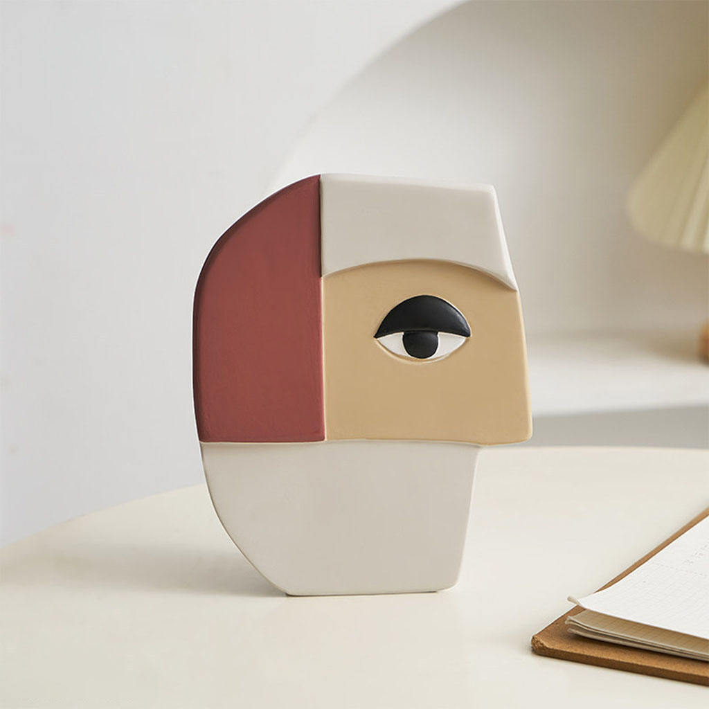Flower Pot Human Face Modern Simplicity Flower Vase Pot for Courtyard Living Room