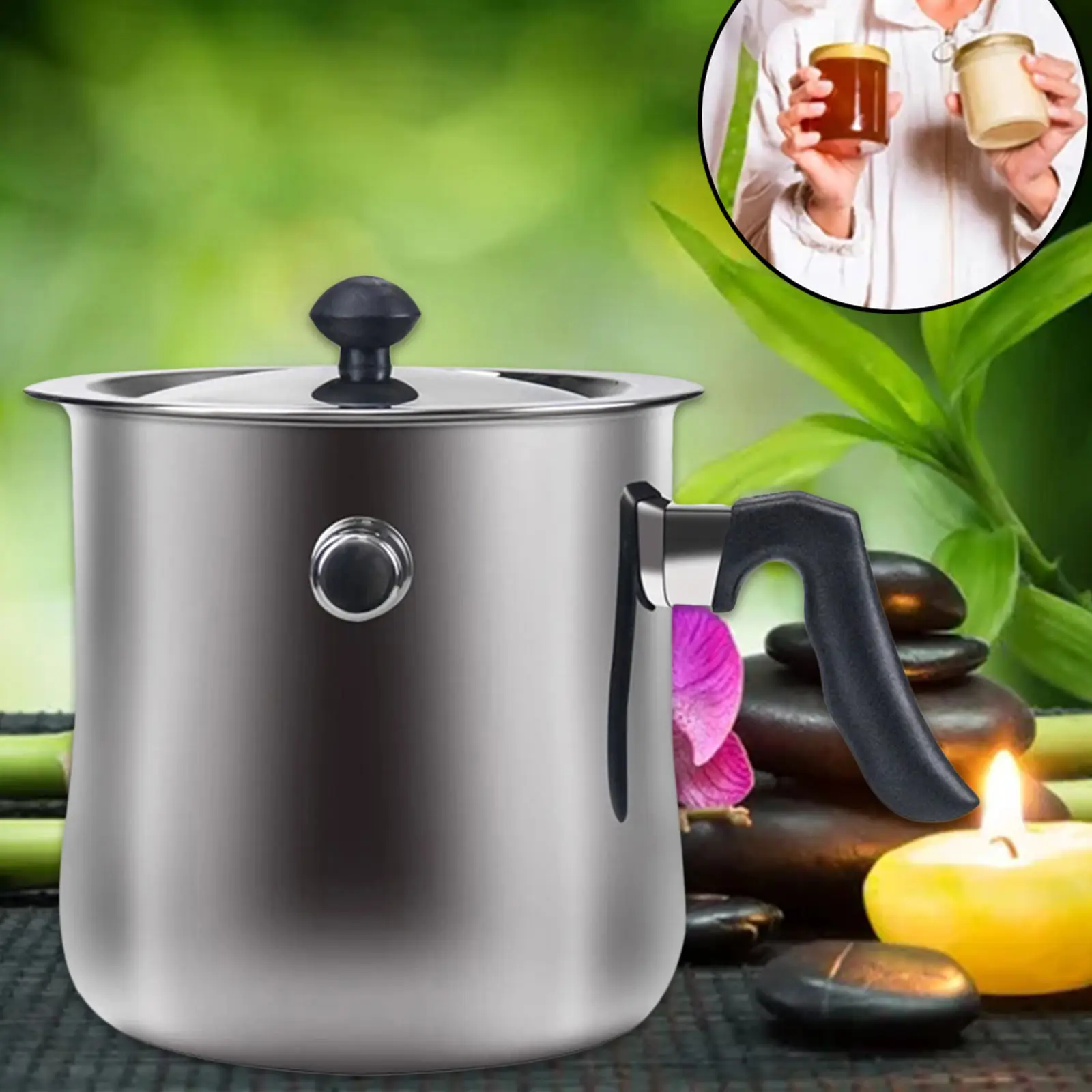 Double Boiler Wax Melting Pouring Pot Cup Pitcher for DIY Candle Soap Making
