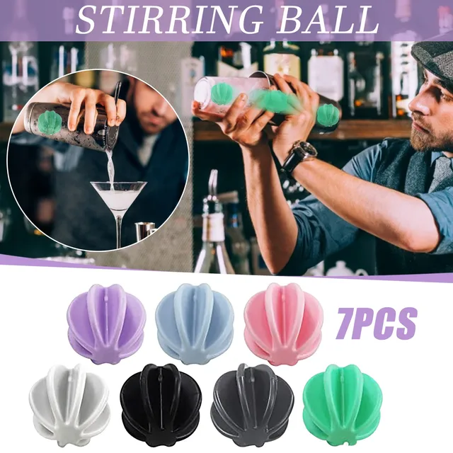 7PCS Milkshake Protein Shaker Balls,Plastic Blending Mixing Ball Bottle  Mixers,Colorful Whisk Shaker Balls