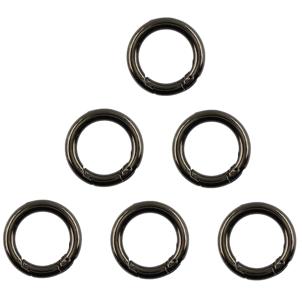6PCS Spring Clip Round Carabiner 1