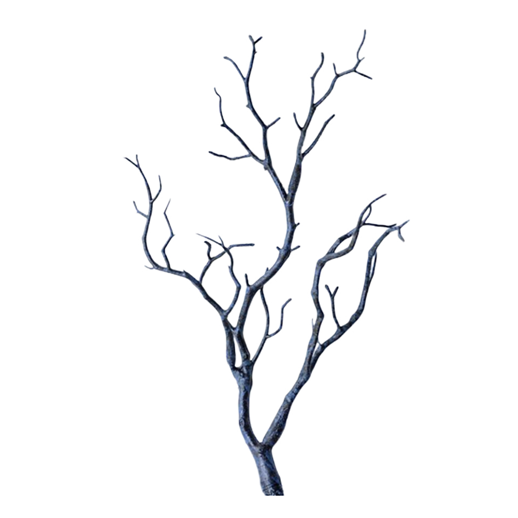 1 Bunch Of Blue Artificial Silk Ficus Tree Branches Faux Fake Lamination Arrangements Home Garden Office Market Restaurant
