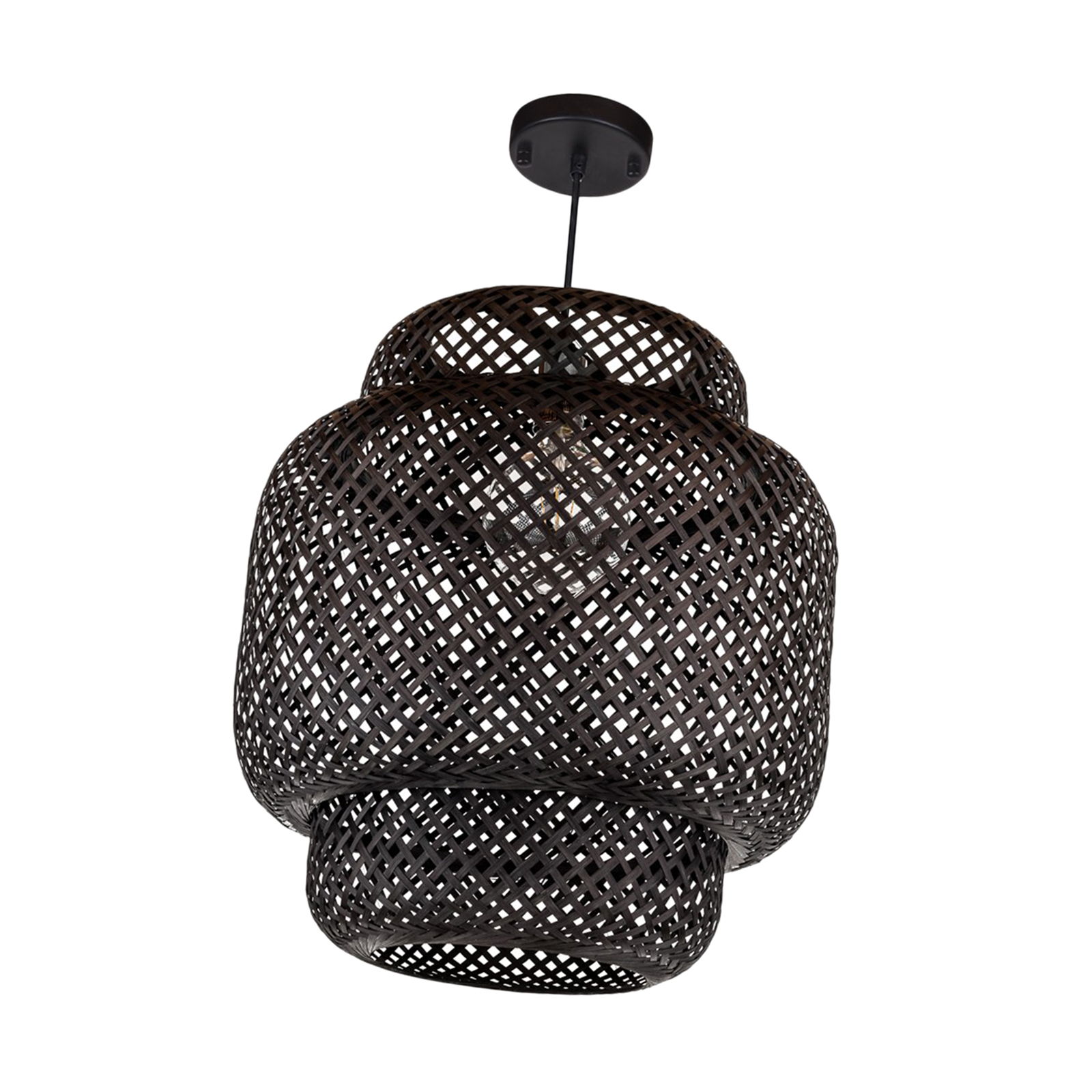 Rattan Wicker Lamp Shade Retro Decor Light Shade for Table Lamp Modern Handmade Woven Floor Light Cover for Bedroom Living Room