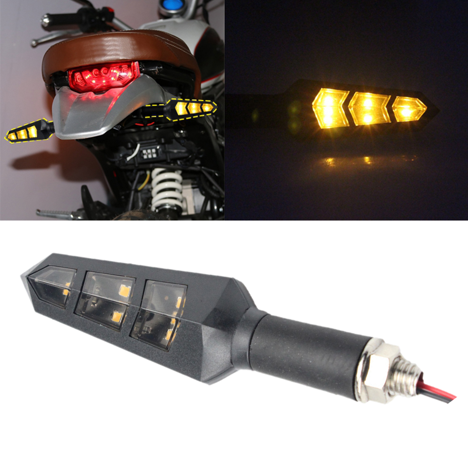 Motorcycle Turn Signal Indicators 6 LED Turn Signal Light Blinker Light Motorcycle Turn Signal Indicators 6 LED Turn Signal Light Blinker Light