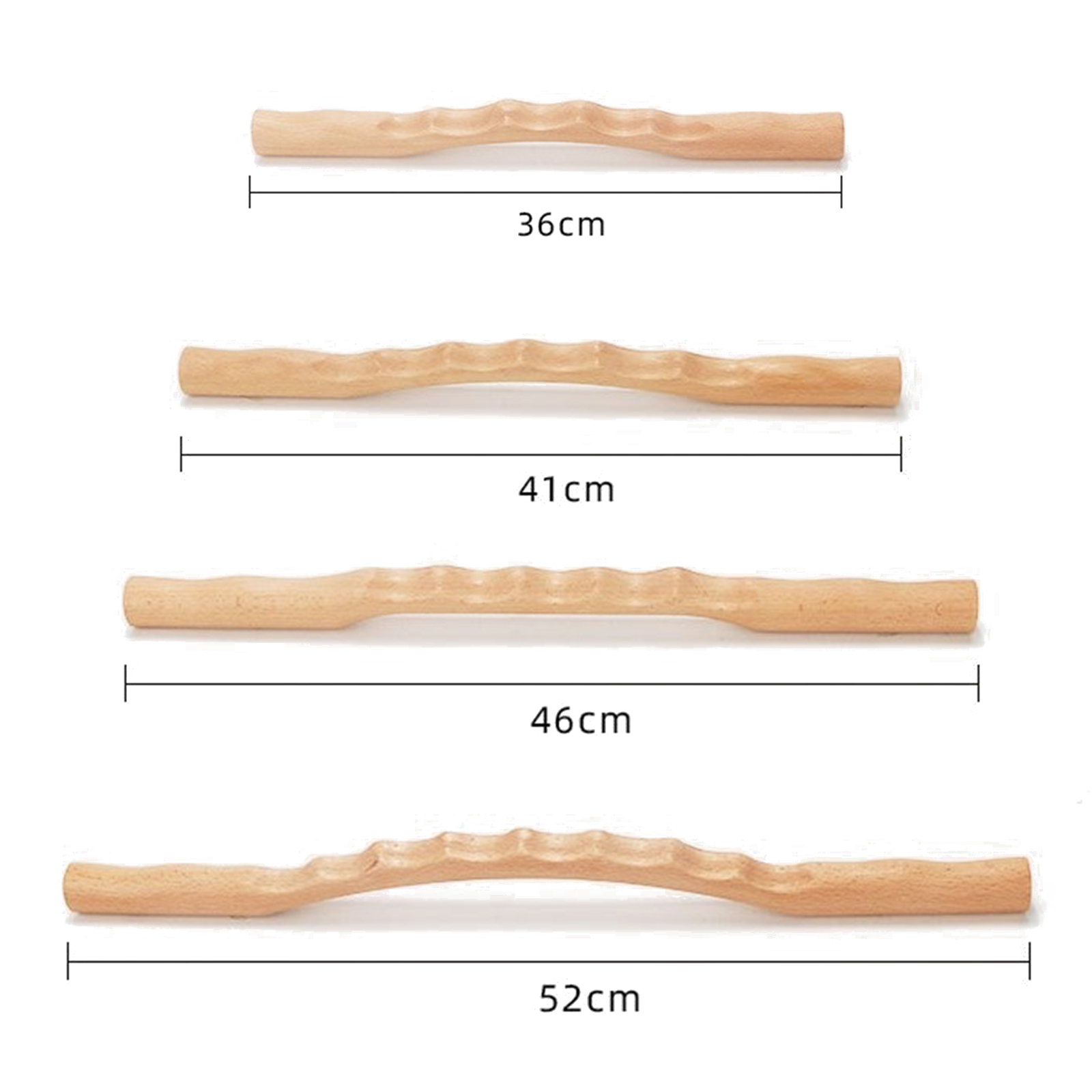 4Packs Wood Gua Sha Scraping Massage Tool Stick for Back Neck Waist Leg Shoulder, more effective, less painful