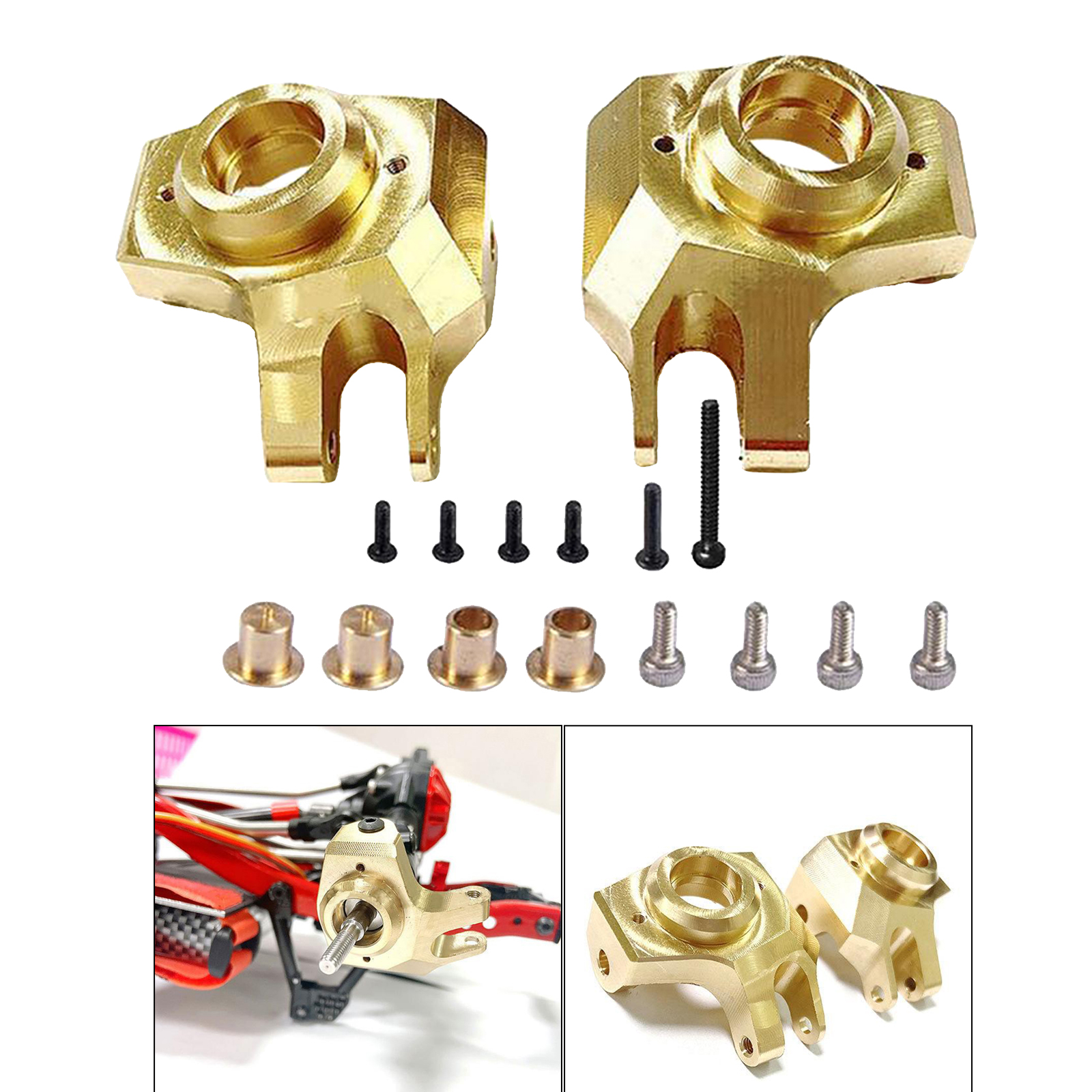 RC Car Metal Rocket Front Hub Carrier Rocket RC Parts for SCX10 II 90046 RC Crawler Car Accessories Set