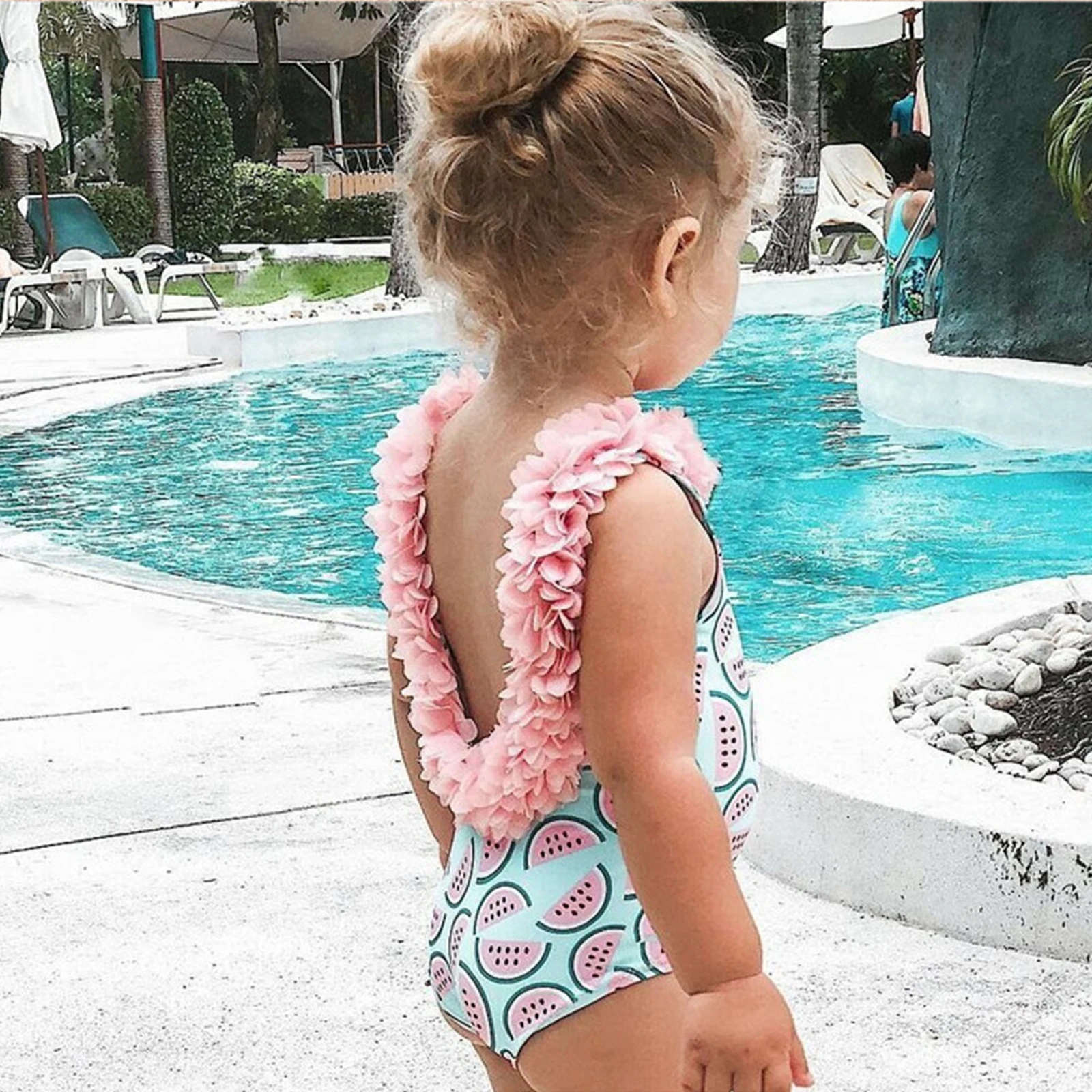 Baby Girl Swimsuit Infant  -piece Swimwear Tops Age 2-4 Bikini Photo