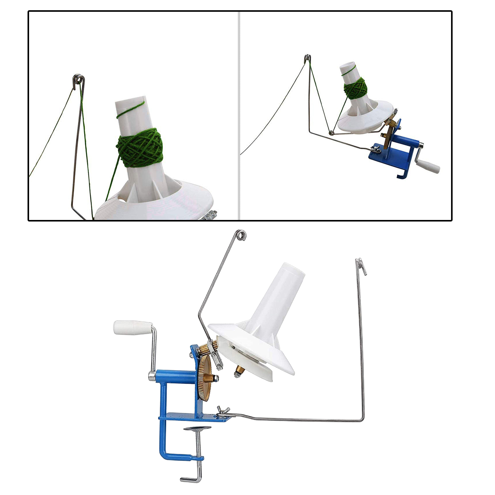 Knitting Machine Handheld Yarn Ball Winder Lace Fiber String Line Ball Winding Manual Wool Winder Machine Sewing Accessories
