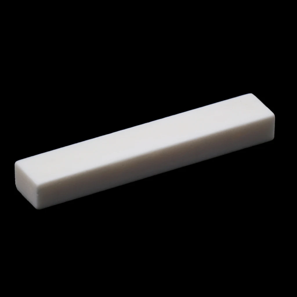 Unbleached Blank & Uncut Guitar Nut Pure Bone for Electric & Acoustic & Classical & Cigar Guitar, Mandolin, Banjo