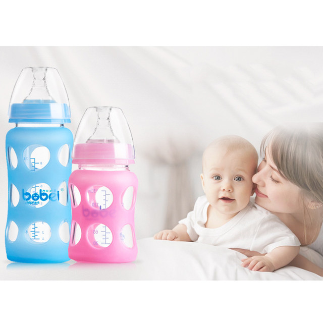 Silicone Water Bottle Sleeve, Silicone Cover For Glass Baby Bottles