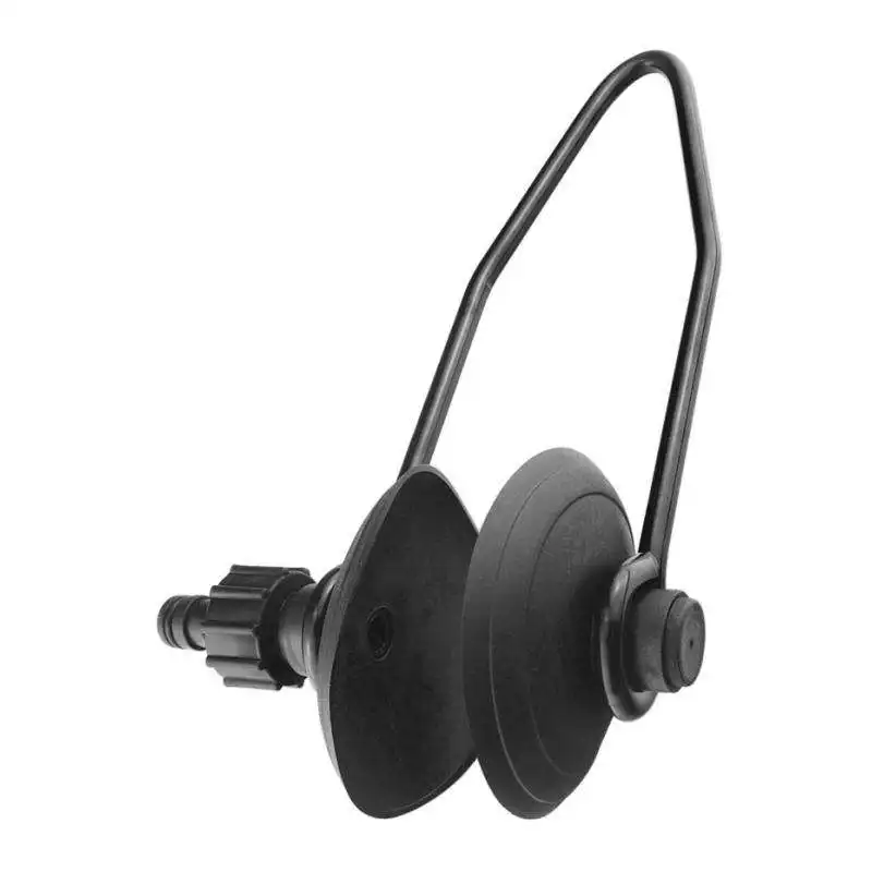 Universal Outboard Motor Water Flusher Round Ear Muff Cups for Marine Boat Yacht Replacement Parts - Black