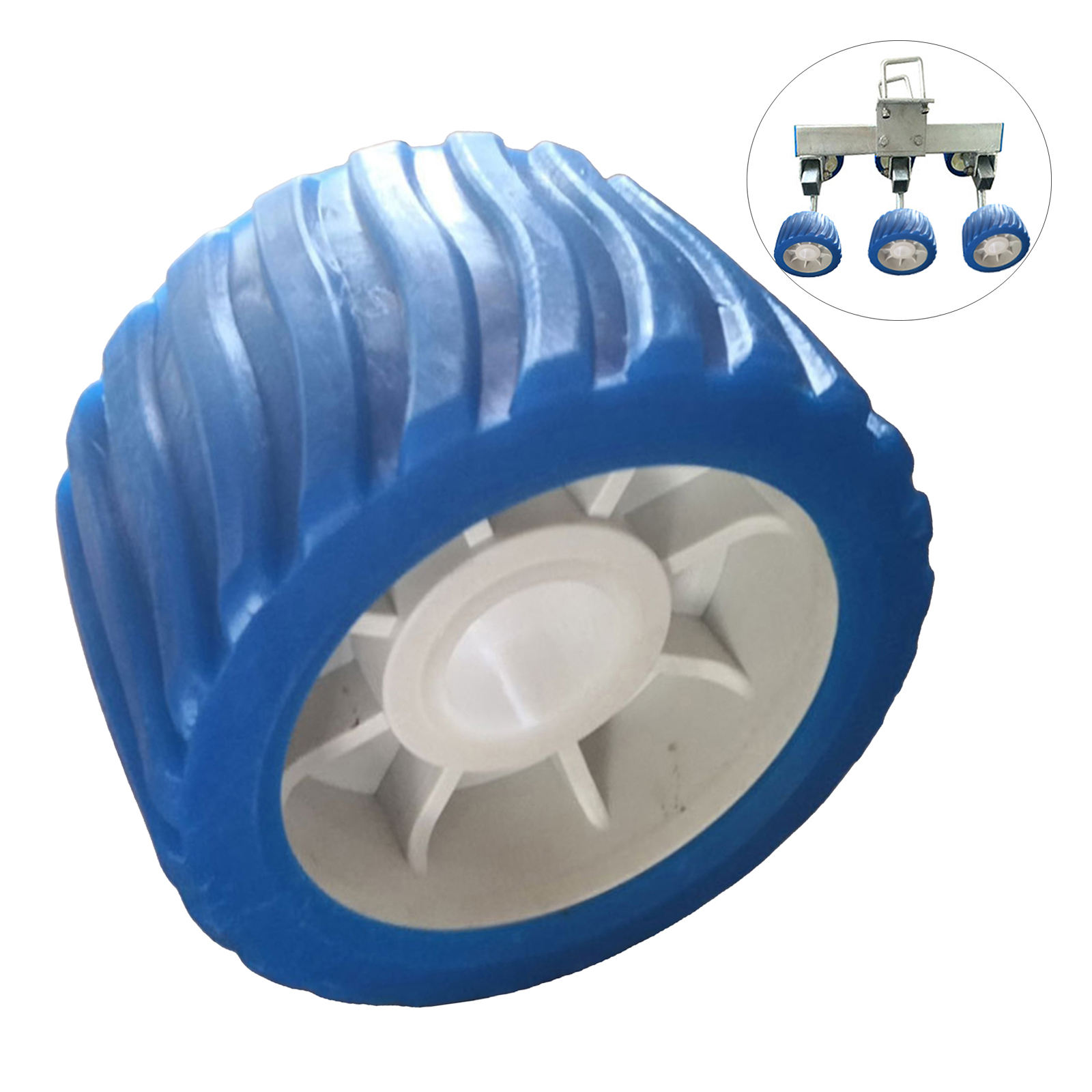 Heavy-Duty Trailer Roller Marine Boat Ribbed Wobble Roller Hardware New