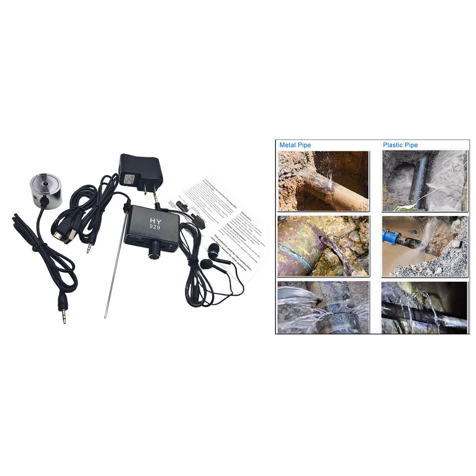 HY929 Enhanced Version High Strength Wall Microphone Voice Amplifier Bug Wall Listening Device-US Plug