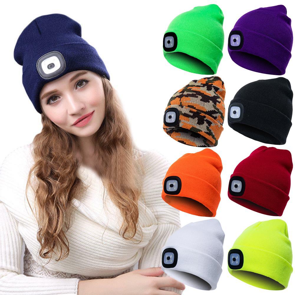 led light winter hat