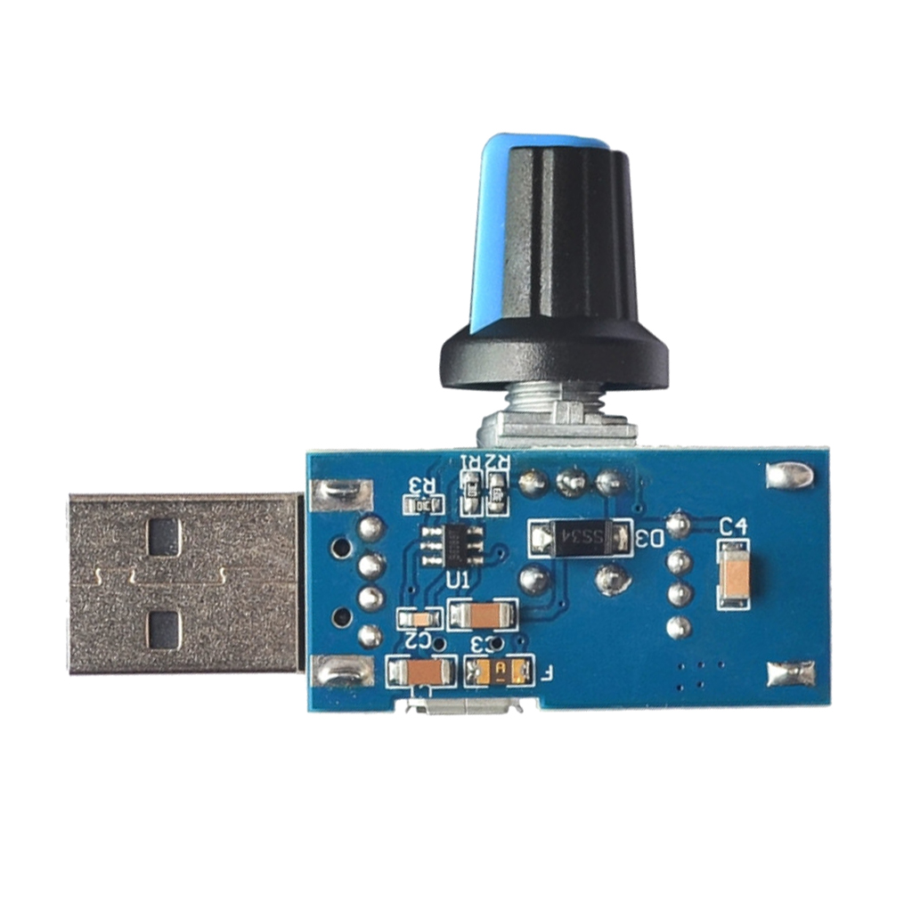Mute USB Fan  Controller Volume Regulator Switch With Knob DC 4V-12V 5W